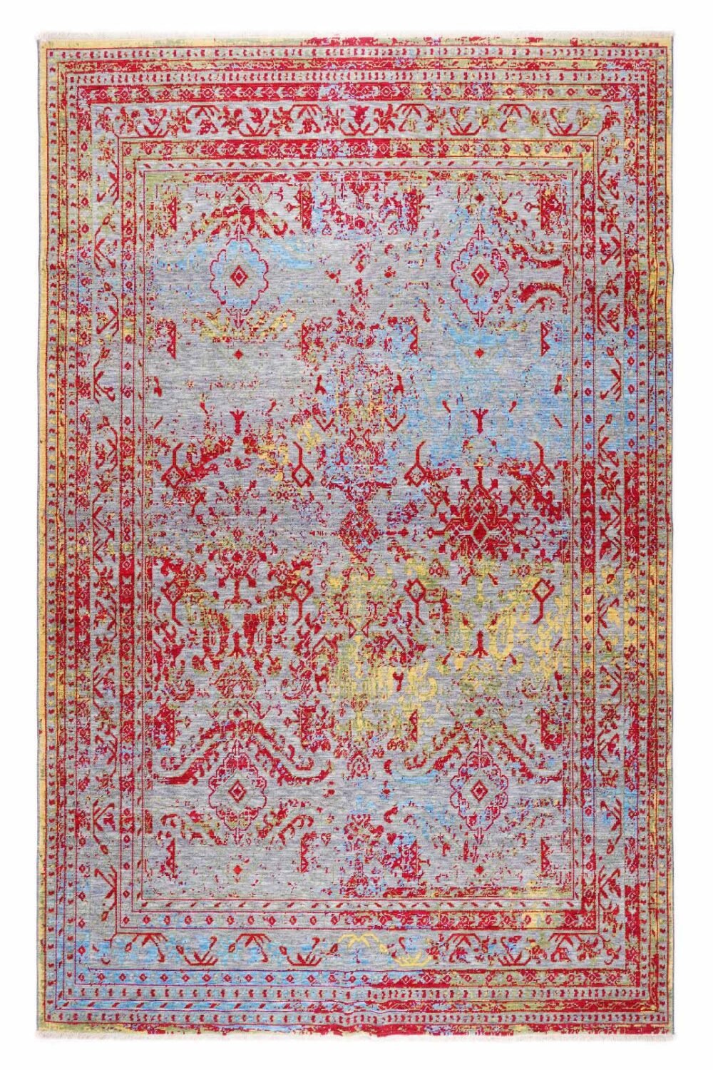 Beyerbeyi Usak Modern Oriental Large Abstract Rug 6.5x9.8 Machine-made