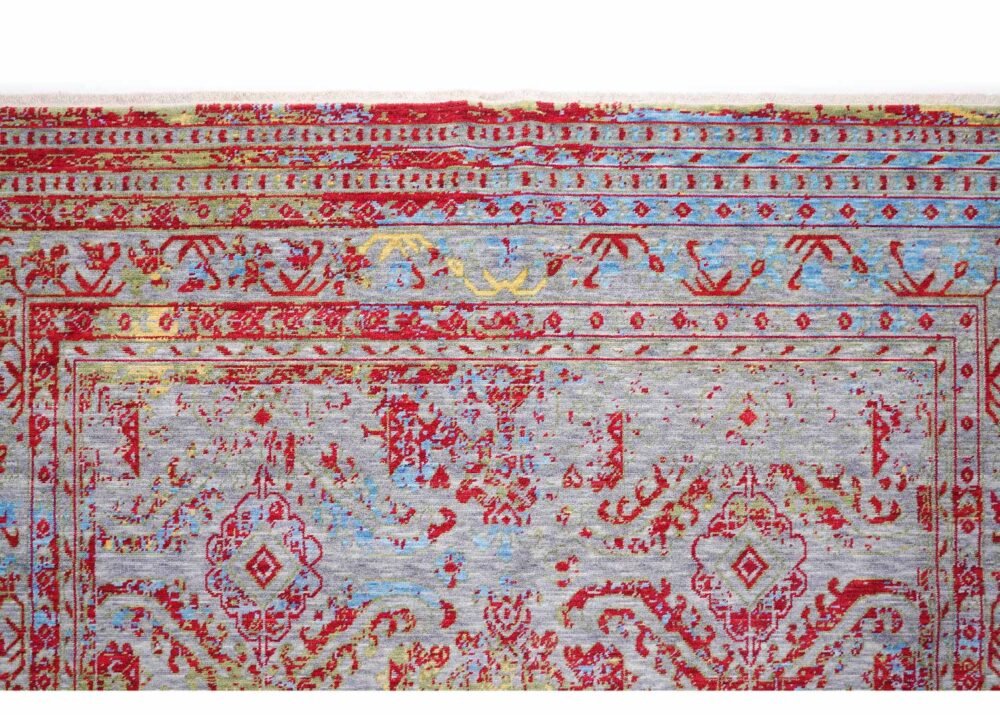 Beyerbeyi Usak Modern Oriental Large Abstract Rug 6.5x9.8 Machine-made