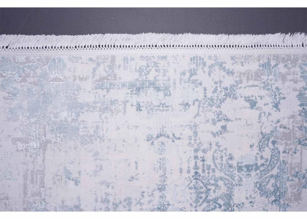 Contemporary Usak Minimalist Rug - 4x6 ft Grey Abstract Design