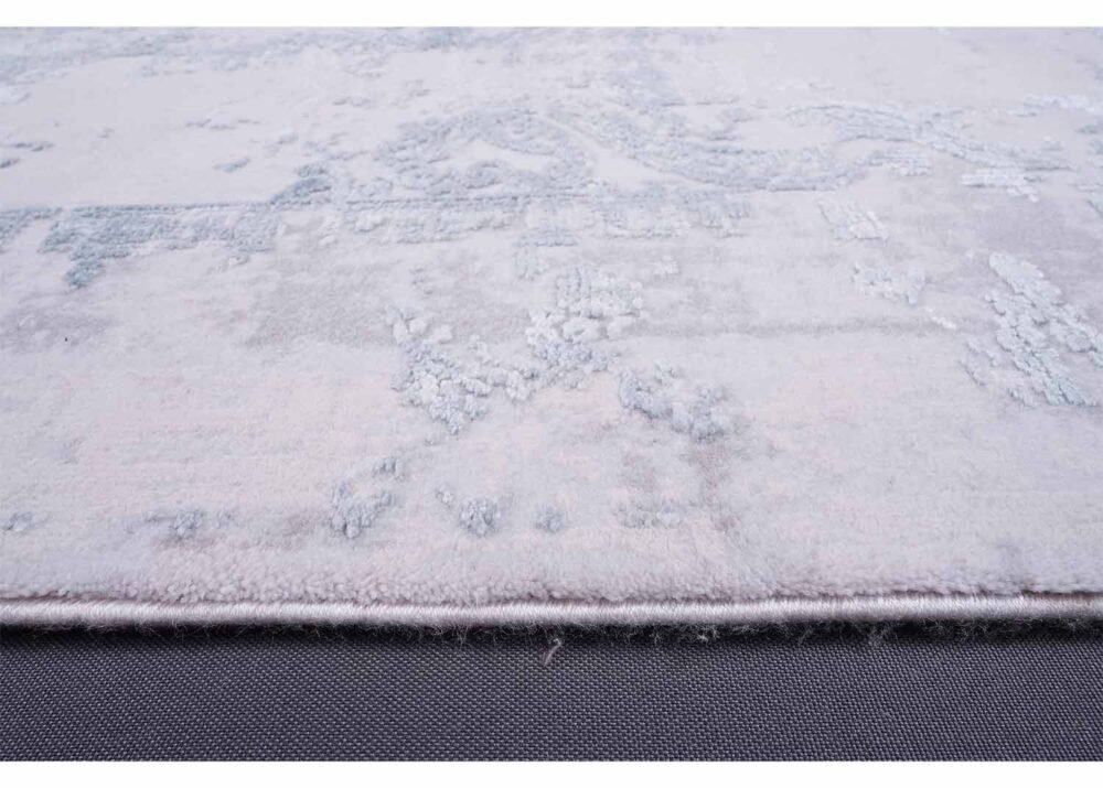 Contemporary Usak Minimalist Rug - 4x6 ft Grey Abstract Design