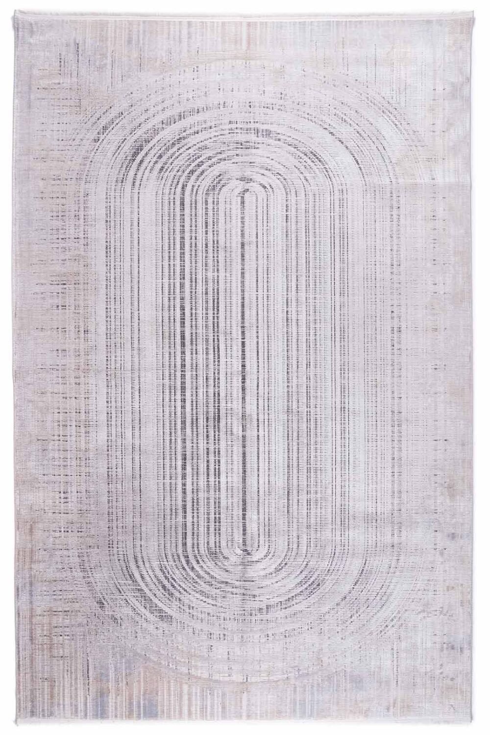 Elegant Black and Grey Rug Stripped Pattern 6x9 ft Cotton-Bamboo
