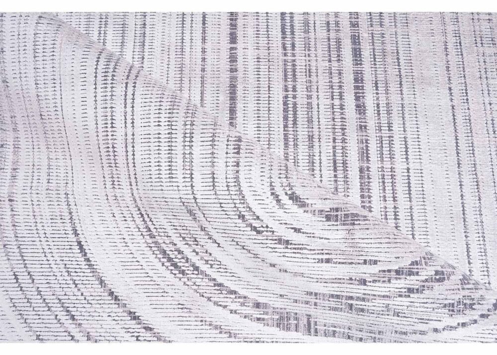 Elegant Black and Grey Rug Stripped Pattern 6x9 ft Cotton-Bamboo