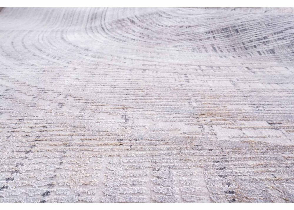 Elegant Black and Grey Rug Stripped Pattern 6x9 ft Cotton-Bamboo