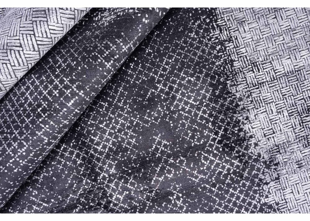 Exclusive Abstract Pattern Black Gray Rug 6.5x9.5 Modern Black231it