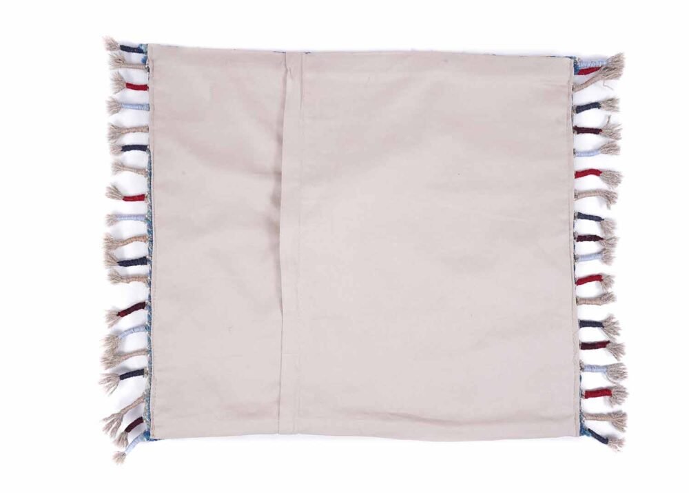 Handwoven Turkish Kilim Pillow Cushion with Wool - Geometric 1.51x1.74 ft