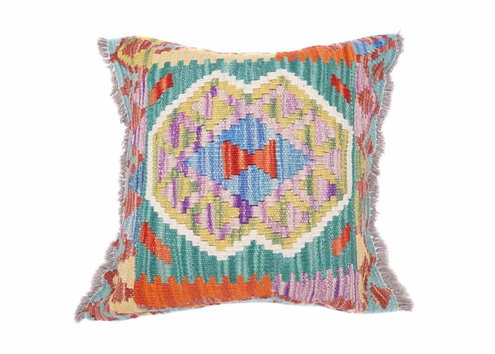 Kilim Design Decorative Pillows for Bed 1.51x1.51 ft Handwoven Cushion