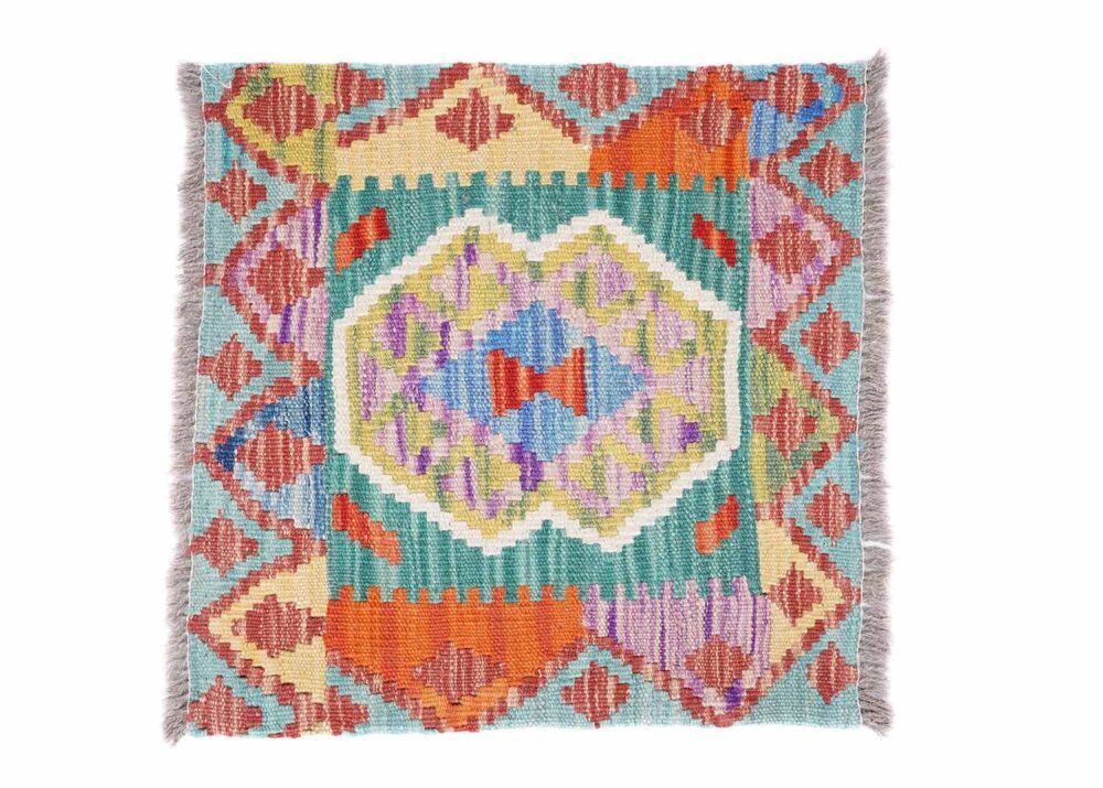 Kilim Design Decorative Pillows for Bed 1.51x1.51 ft Handwoven Cushion