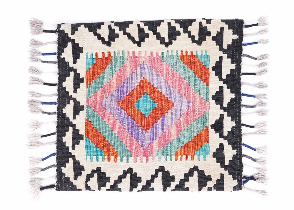 Luxury Throw Pillows Pure Wool Kilim Cushion 1.48x1.64 ft