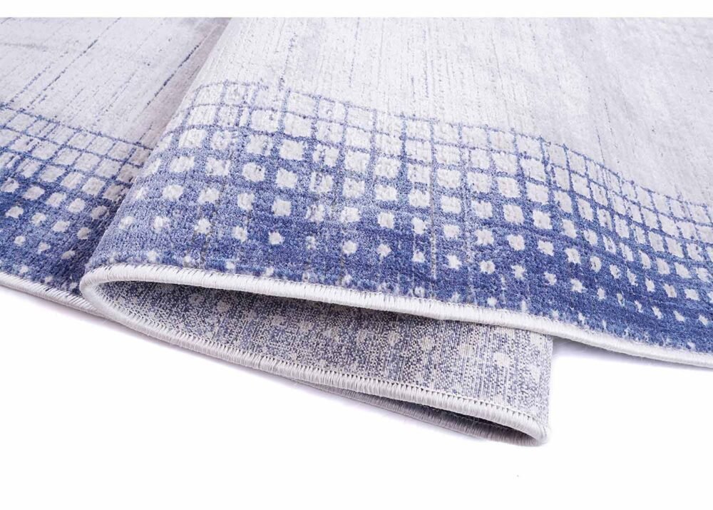 Modern Area Rug Distressed Grey-Blue 7x5 ft