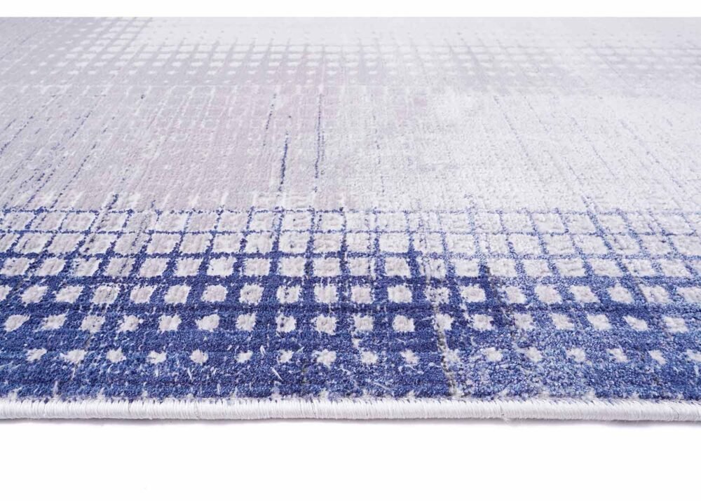Modern Area Rug Distressed Grey-Blue 7x5 ft