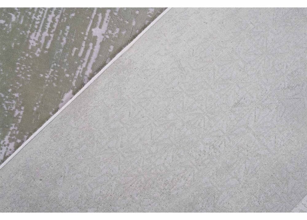 Modern Green & Grey Distressed Rug 9x6 ft Machine-made