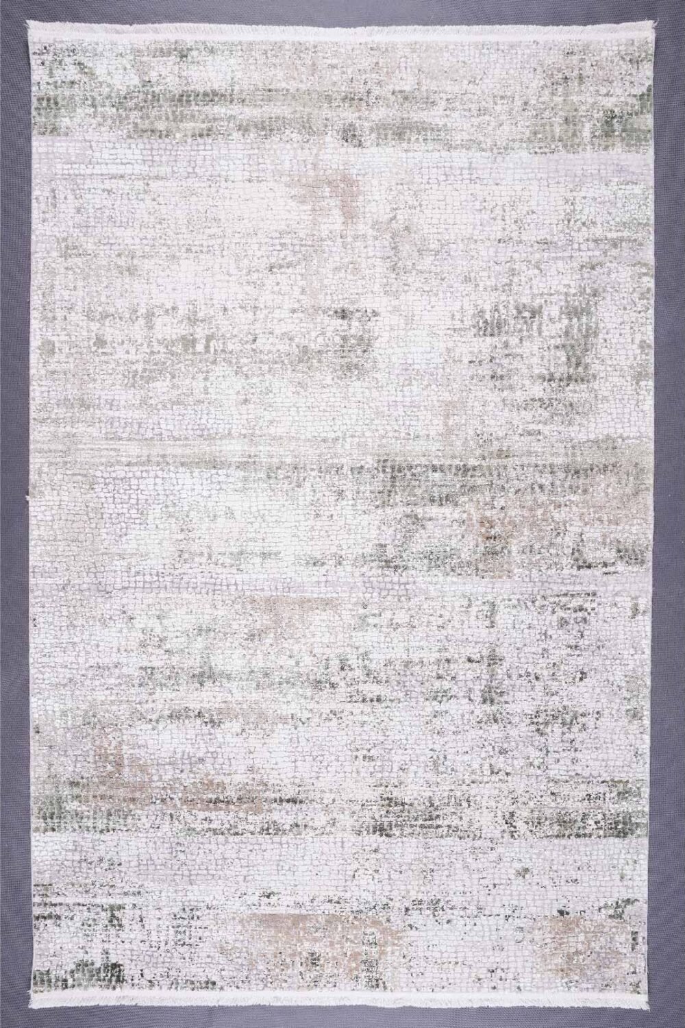 Modern Infinity Green and Beige Rug 4x6 ft Abstract Pattern