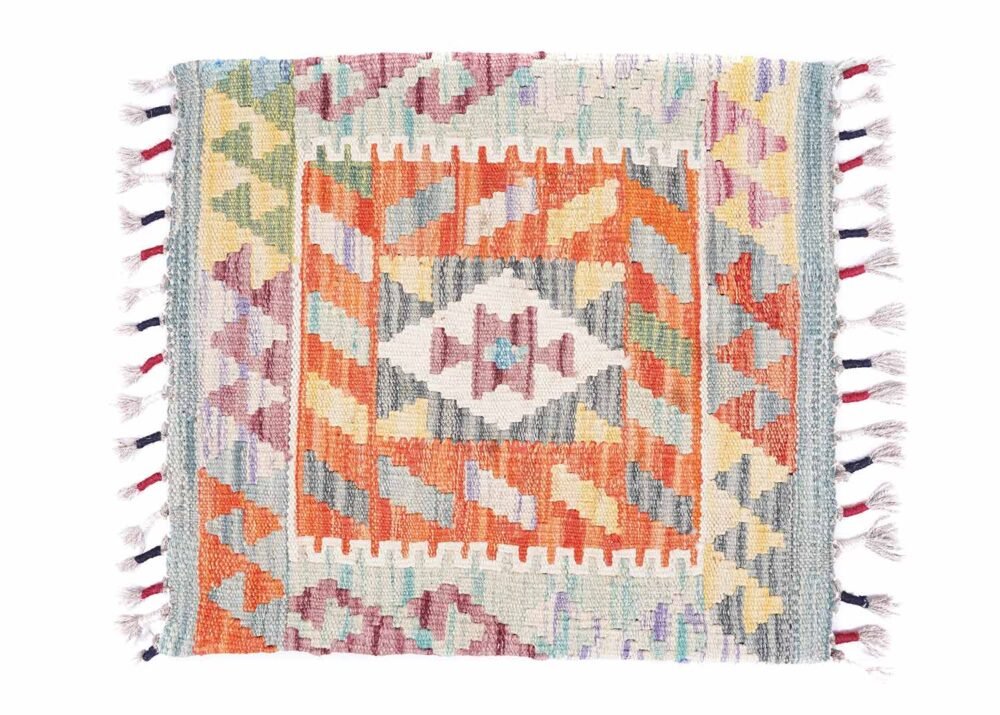 Scandinavian Pillow Cover Cushion Geometric Pattern Kilim 1.51x1.71 ft