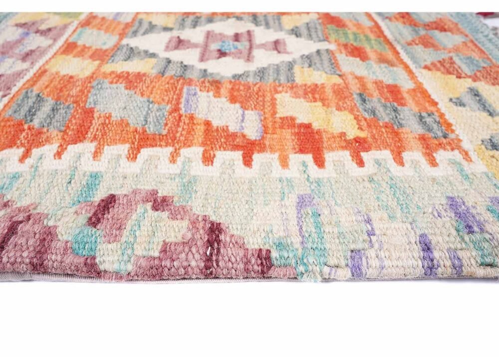 Scandinavian Pillow Cover Cushion Geometric Pattern Kilim 1.51x1.71 ft