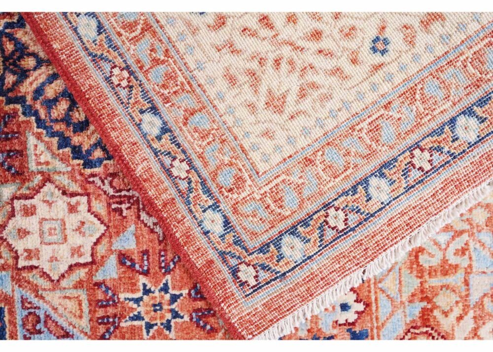 Beige and Orange Rug 11x8 ft Traditional Hand-Knotted Memluk - Rugs 1