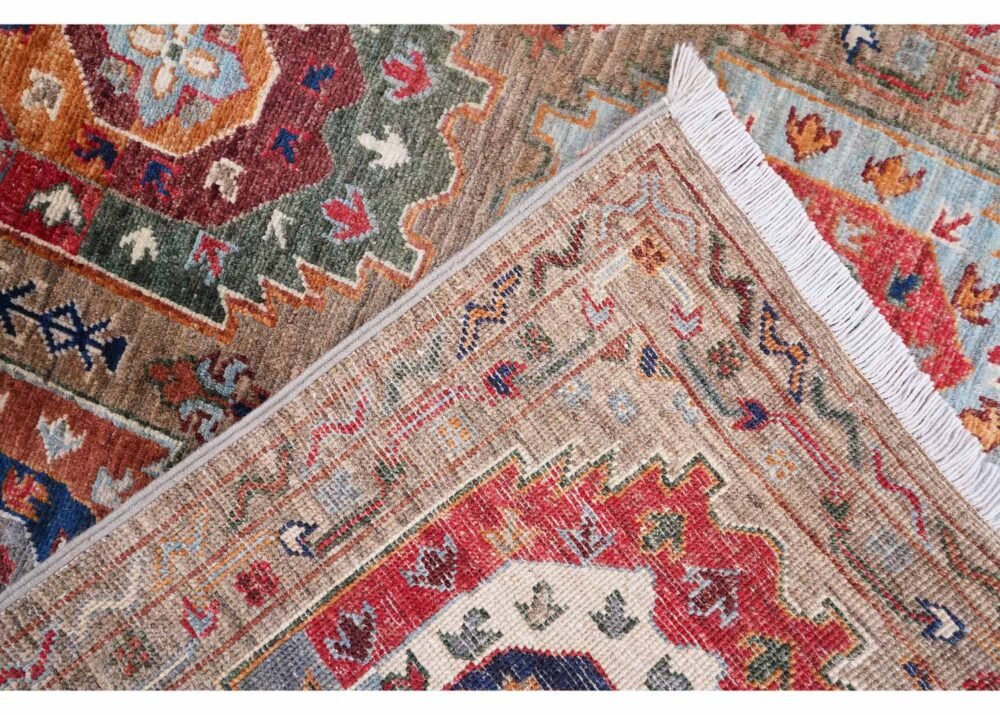 Geometric Pattern Sultani Brown Carpet Rug 4.2x2.6 ft Traditional - Rugs 1