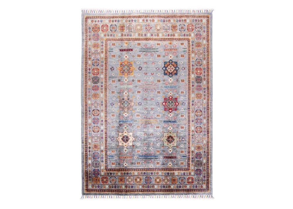 Hand-Knotted Traditional Sultani Grey Carpet Rug 5.8x4.1 ft - Rugs 1