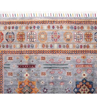 Hand-Knotted Traditional Sultani Grey Carpet Rug 5.8x4.1 ft - Rugs 1