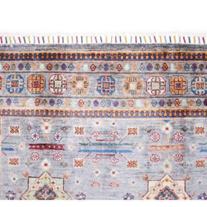 Hand-Knotted Traditional Sultani Grey Carpet Rug 5.8x4.1 ft - Rugs 1