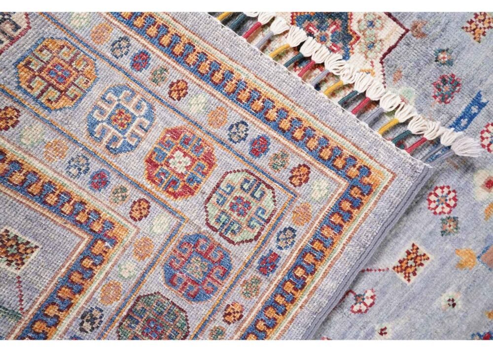 Hand-Knotted Traditional Sultani Grey Carpet Rug 5.8x4.1 ft - Rugs 1