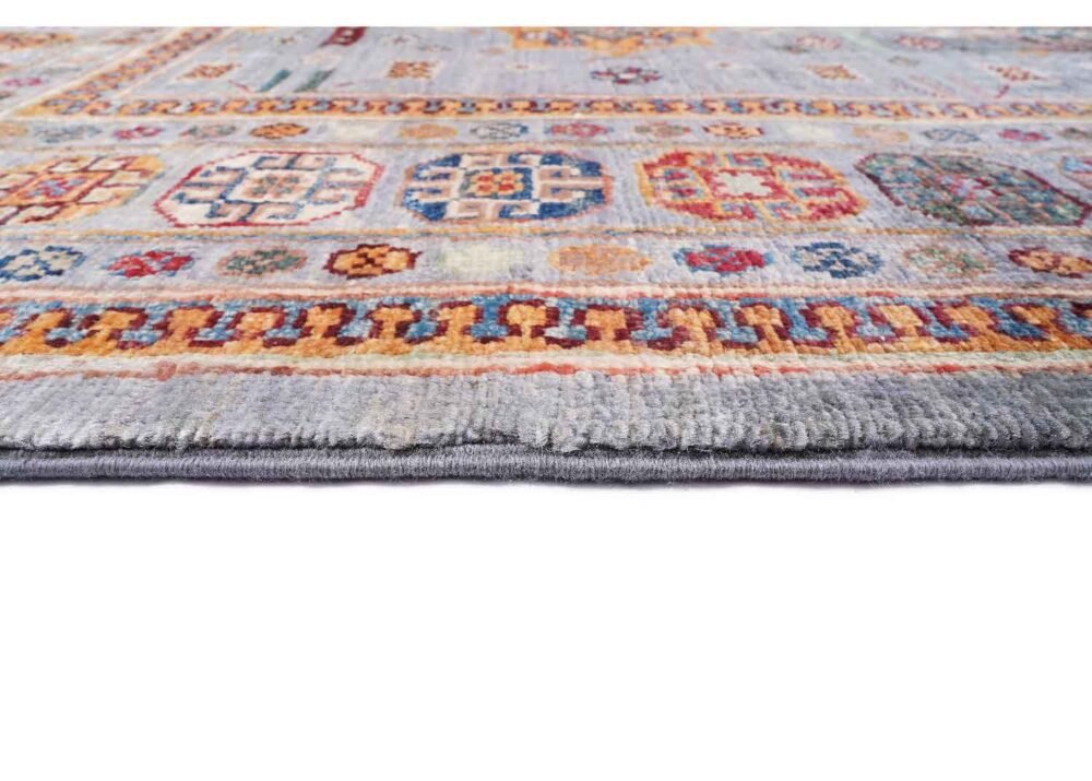 Hand-Knotted Traditional Sultani Grey Carpet Rug 5.8x4.1 ft - Rugs 1