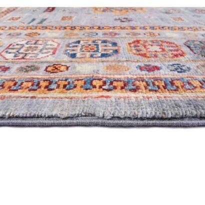 Hand-Knotted Traditional Sultani Grey Carpet Rug 5.8x4.1 ft - Rugs 1