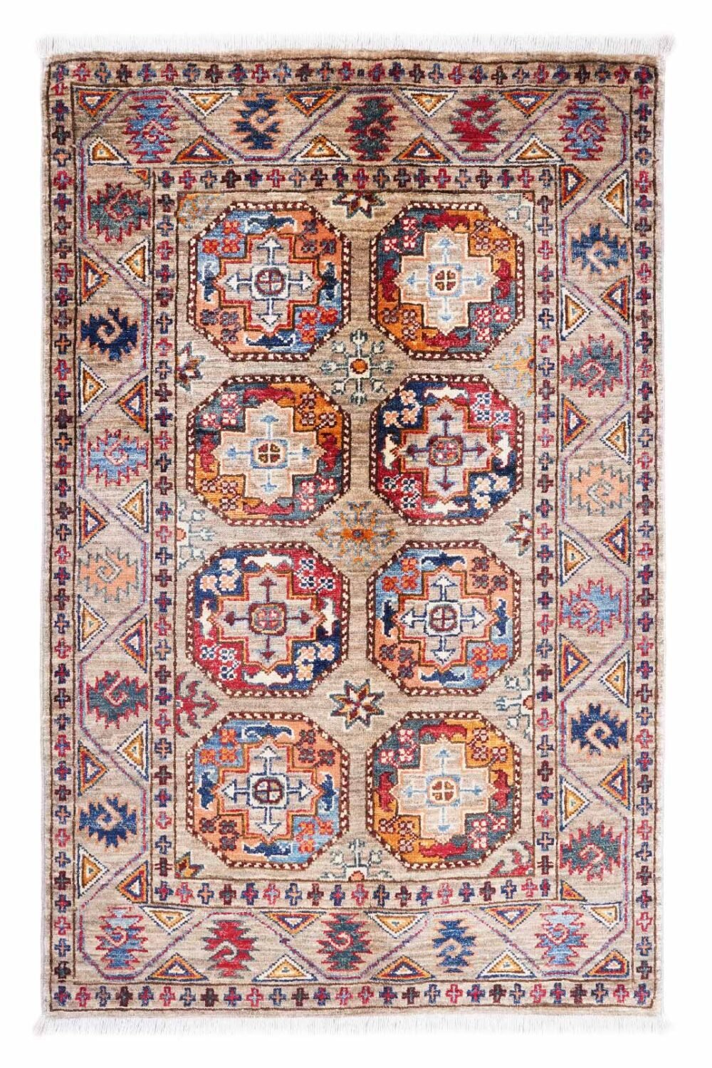 Hand-Knotted Traditional Wool Rugs - Sultani Design 4x2.5 ft - Rugs 1