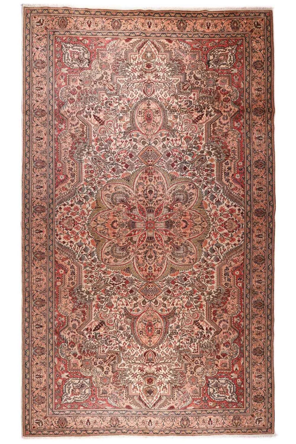Kayseri Traditional Vintage Washable Floor Rugs 11.9 x 8 ft Floral Pattern - Rugs 1