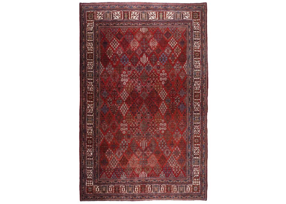 Kermensah Traditional Antique Red Area Rugs 11.2x7.7 ft Hand-Knotted - Rugs 1