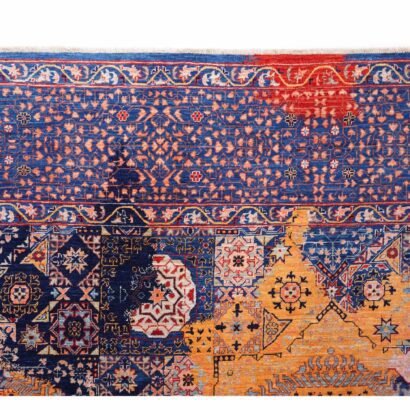 Modern Traditional Rug Geometric Pattern Purple-Red 11.2x8.6 ft - Rugs 1