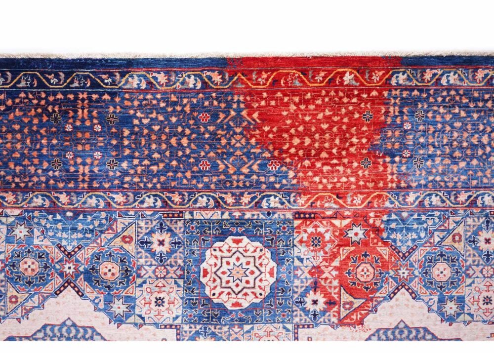 Modern Traditional Rug Geometric Pattern Purple-Red 11.2x8.6 ft - Rugs 1