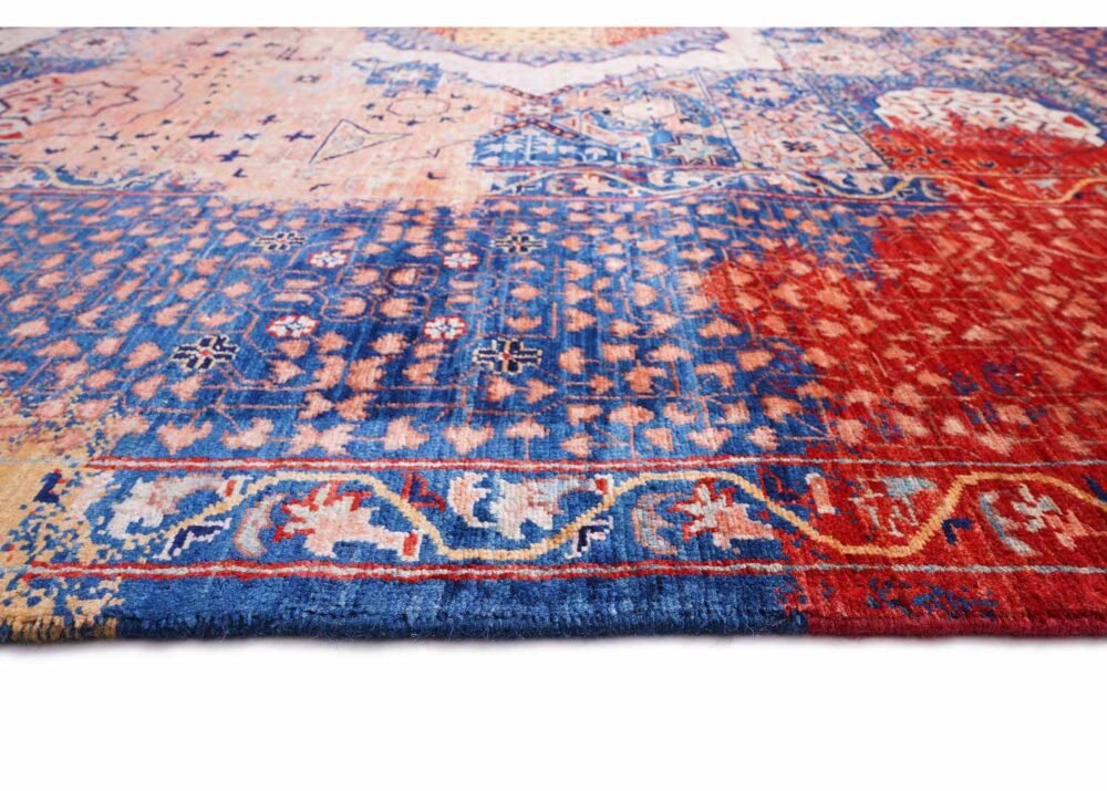 Modern Traditional Rug Geometric Pattern Purple-Red 11.2x8.6 ft - Rugs 1