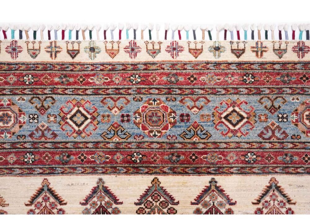 New Sultani Hand Knotted Rug 5x2.9 ft Traditional Beige Wool-Cotton - Rugs 1