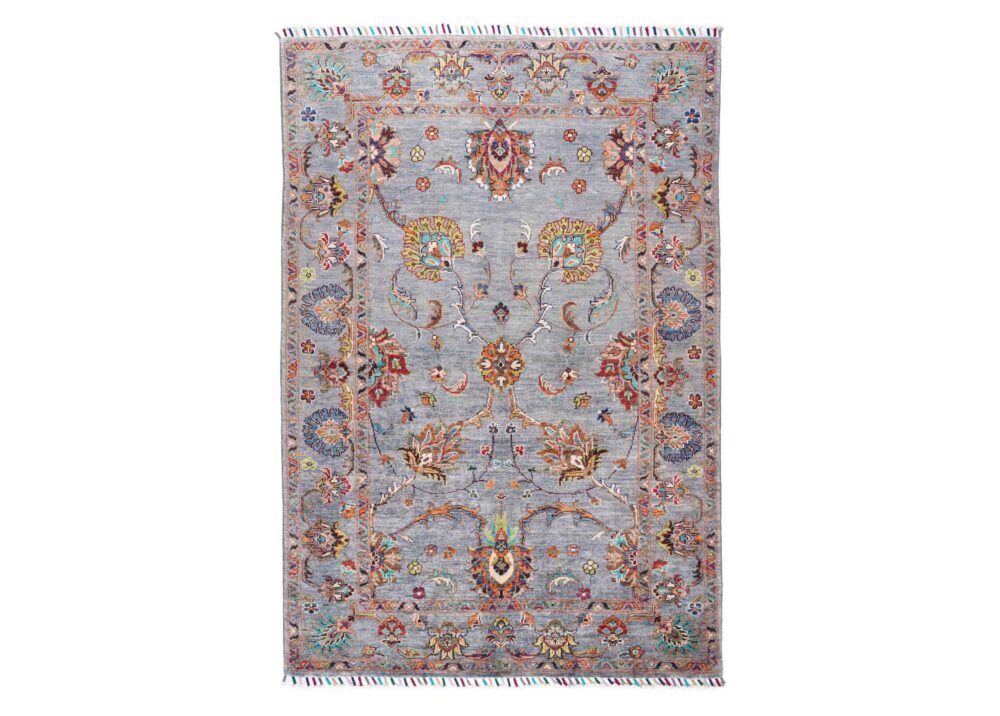 Rugs for Living Room Grey Sultani Floral Traditional Pattern 5.9x4 ft - Rugs 1