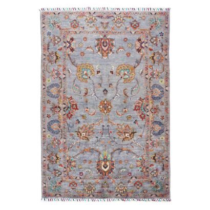 Rugs for Living Room Grey Sultani Floral Traditional Pattern 5.9x4 ft - Rugs 1