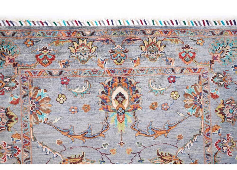 Rugs for Living Room Grey Sultani Floral Traditional Pattern 5.9x4 ft - Rugs 1