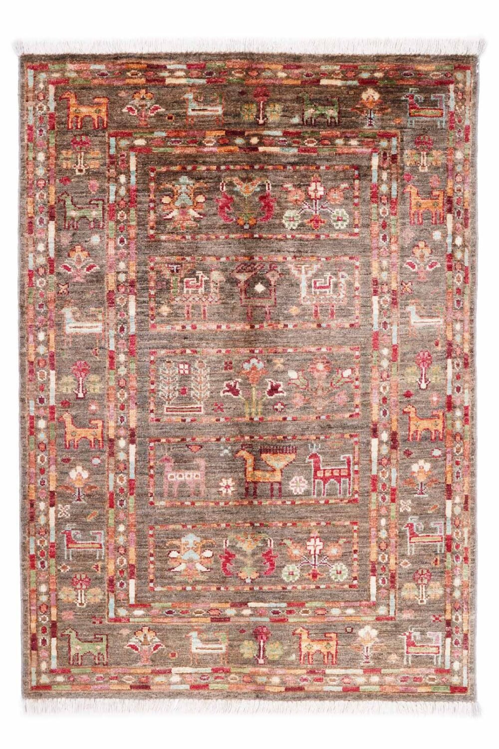 Rustic Brown Sultani Small Area Rugs 3.7x2.5 ft Traditional - Rugs 1