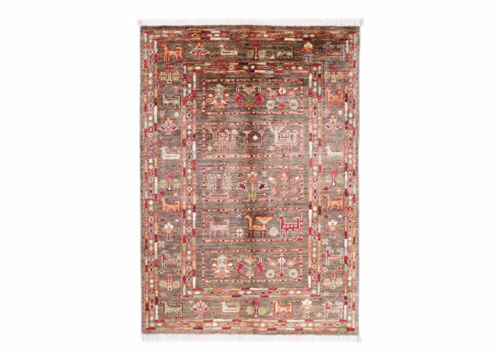 Rustic Brown Sultani Small Area Rugs 3.7x2.5 ft Traditional - Rugs 1