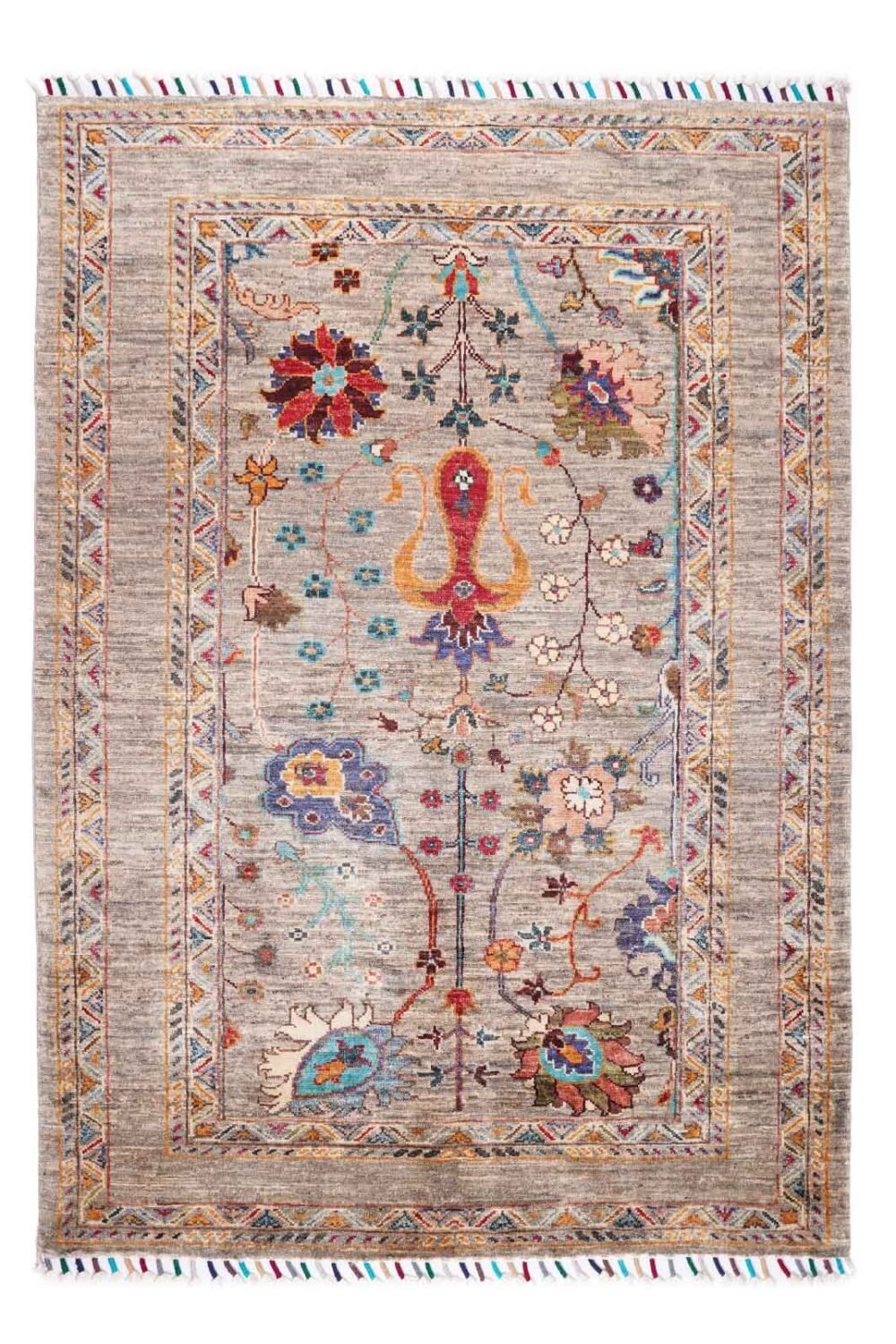 Small Floral Rug Washable Sultani Traditional Carpet 5x3.4 ft - Rugs 1