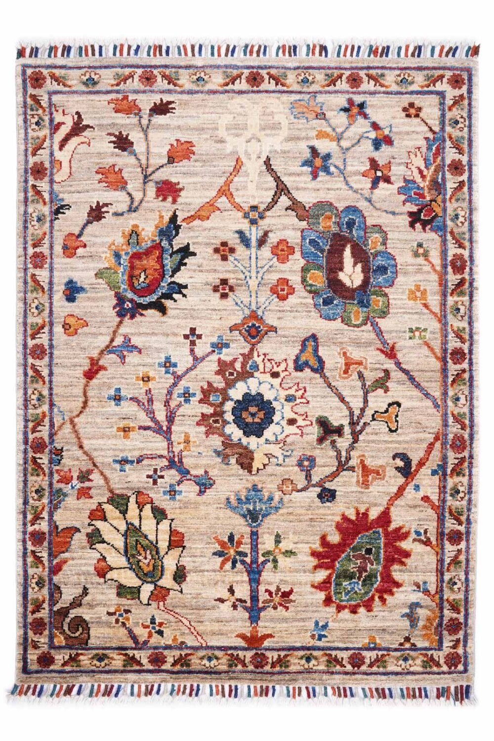 Small Washable Rugs Floral Pattern Sultani Traditional 3.7x2.7 ft - Rugs 1