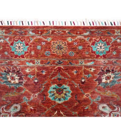 Sultani Floral Pattern Brown Area Rug 5.8x4.1 ft Hand-Knotted Traditional - Rugs 1