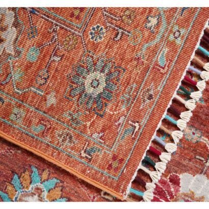 Sultani Floral Pattern Brown Area Rug 5.8x4.1 ft Hand-Knotted Traditional - Rugs 1
