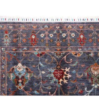 Sultani Grey Area Rug 6.8x5.1 ft Hand-Knotted Traditional - Rugs 1