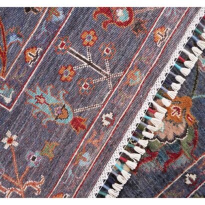 Sultani Grey Area Rug 6.8x5.1 ft Hand-Knotted Traditional - Rugs 1