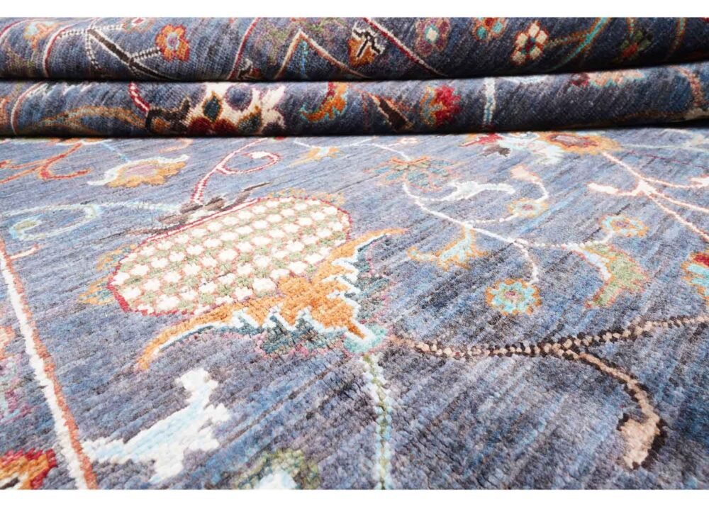 Sultani Grey Area Rug 6.8x5.1 ft Hand-Knotted Traditional - Rugs 1