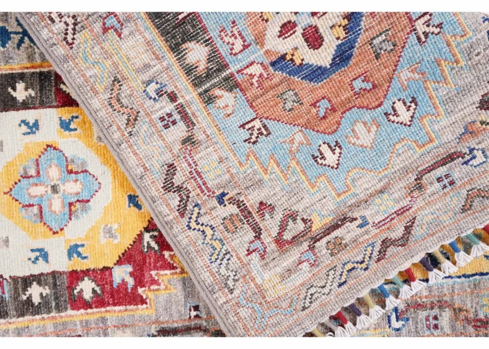 Sultani Traditional Hand Knotted Rug - Beige-Blue 4.3x2.6 ft Area - Rugs 1