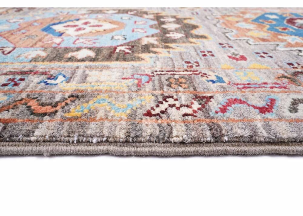 Sultani Traditional Hand Knotted Rug - Beige-Blue 4.3x2.6 ft Area - Rugs 1