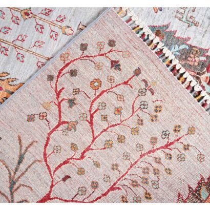 Sultani Traditional Plant-Tree Pattern Grey Outdoor Rug 7.8x5.7 ft - Rugs 1