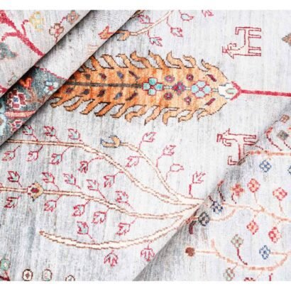Sultani Traditional Plant-Tree Pattern Grey Outdoor Rug 7.8x5.7 ft - Rugs 1