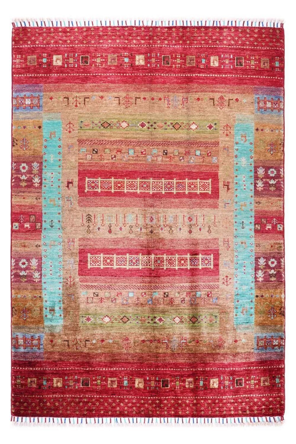 Sultani Traditional Washable Kitchen Rugs 5.8x4 ft Hand-Knotted with Wool - Rugs 1